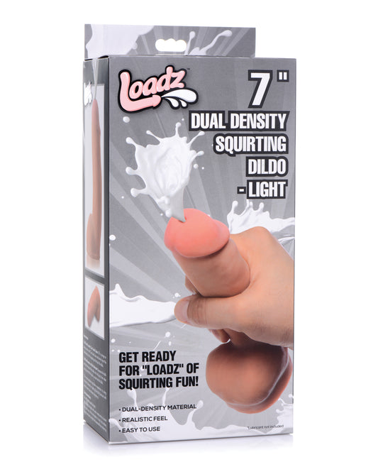 Loadz 7" Dual Density Squirting Dildo - Light