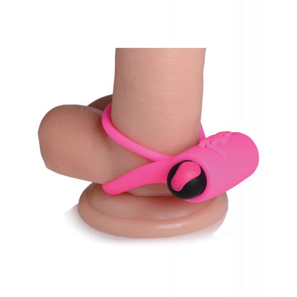 Bang! Vibrating Cock Ring & Bullet  w/Remote Control - Pink