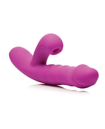 Bang! Thrusting & Sucking Rabbit Vibrator  - Purple