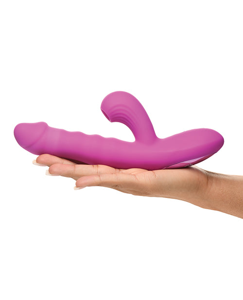 Bang! Thrusting & Sucking Rabbit Vibrator  - Purple