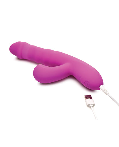 Bang! Thrusting & Sucking Rabbit Vibrator  - Purple