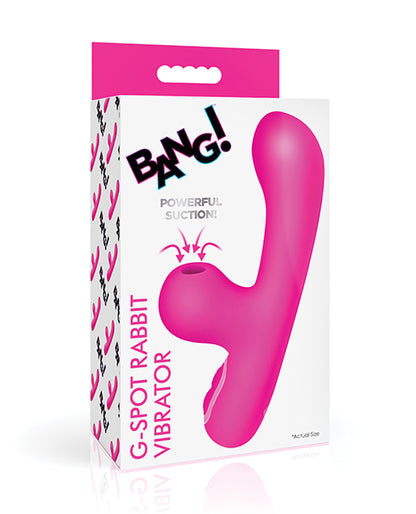 Bang! 10X G-Spot Rabbit Vibrator  w/Suction - Pink