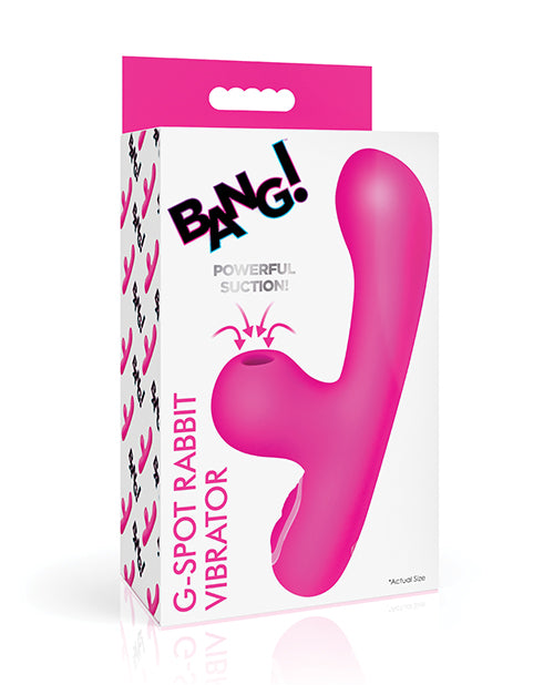 Bang! 10X G-Spot Rabbit Vibrator  w/Suction - Pink