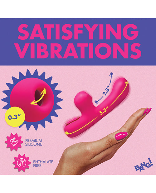 Bang! 10X G-Spot Rabbit Vibrator  w/Suction - Pink