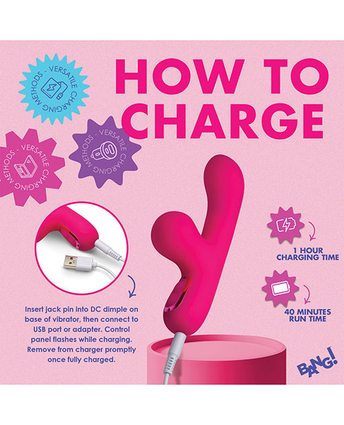 Bang! 10X G-Spot Rabbit Vibrator  w/Suction - Pink