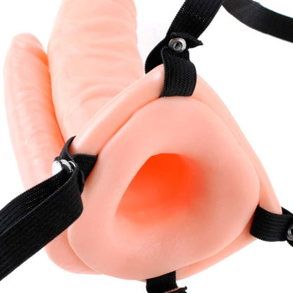 Fetish Fantasy Series 6" Double Penetrator Hollow Strap-On Flesh