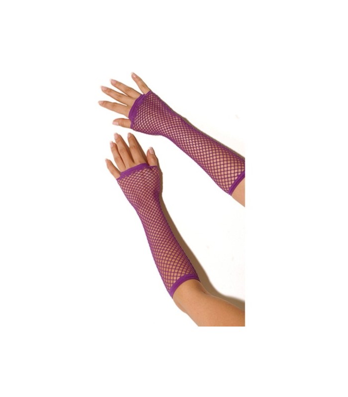 FISHNET GLOVES PURPLE