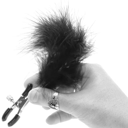 Lux Fetish Feather Nipple Clamps