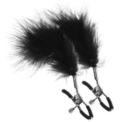 Lux Fetish Feather Nipple Clamps