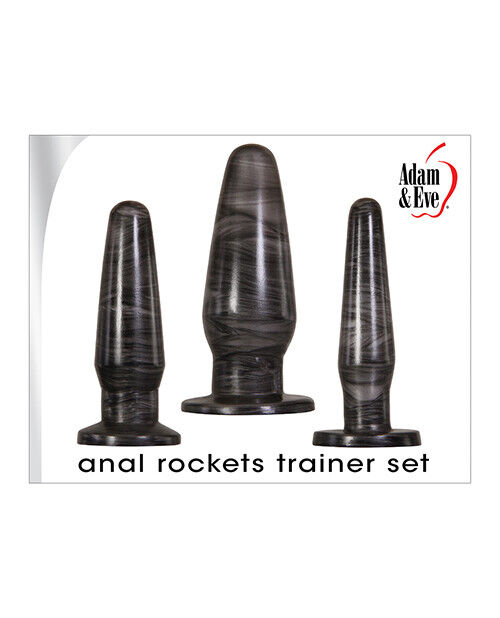 Adam and Eve Glittery Dark Galaxy Finish Anal Rockets Training Set